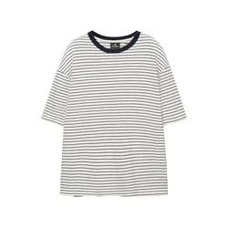 Pull&Bear Majica marine / bela