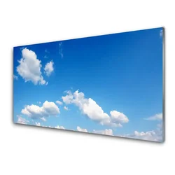tulup.si Slika na steklu Sky oblaki landscape 125x50 cm 2 obešalnika