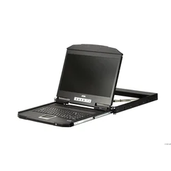 ATEN 1U Ultra Short Depth Single Rail WideScreen LCD Console (USB/VGA) (CL3100NX-ATA-AG)