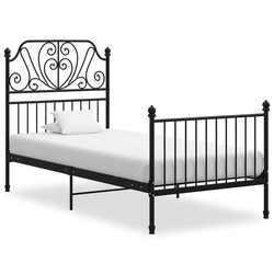 Okvir za krevet crni metalni 100 x 200 cm