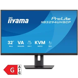 Iiyama PROLITE XB3294UHSCP-B1 LED monitor 31.5 3840 x 2160 4K 60 Hz VA 400 cd  3000 2 ms HDMI DP USB-C SPEAKERS BLACK