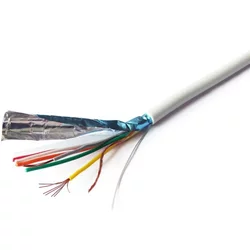 Alarmni kabl za alarmne sisteme, 6x0.22mm, Sa folijom, Beli