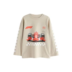Next Majica F1 bež/rdeča/črna/bela