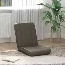 Podesivi podni naslonjač Siva Umjetna koža