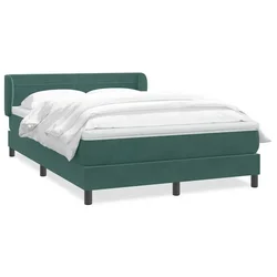 Vidaxl Box spring postelja z vzmetnico temno zelena 160x220 cm žamet