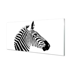 tulup.si Steklena slika Slika zebra 120x60 cm 2 obešalnika