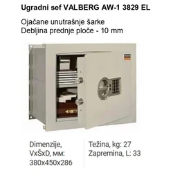 Ugradni sef VALBERG AW-1 3829 EL