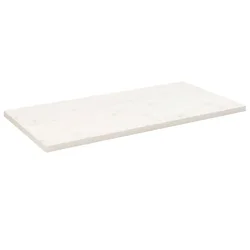 Ploča za stol bijela 110x55x2,5 cm masivna borovina pravokutna