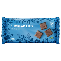 CHOKLAD LJUS Tabla mlečne čokolade, Sa sertifikatom Rainforest Alliance, 100 g