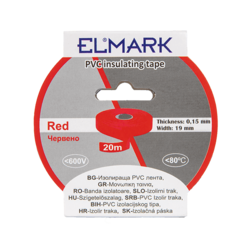 ELMARK izolirni trak 20m x 19mm RDEČA