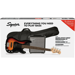Fender Squier Affinity Series Precision Bass PJ Pack LRL 3-Color Sunburst