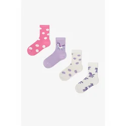 Penti Nogavice PENTI Mädchen Loving Unicorn 2er-Pack Socken mešane barve