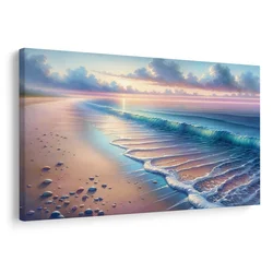 Slika tihi valovi ob obali - 120x80