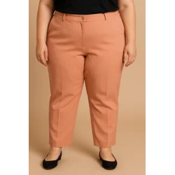 Plus size elegantne hlače, roza
