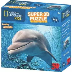 National Geographic sestavljanka 3D delfin, 150 kosov