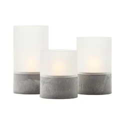 Brilliant - SET 3x LED sveća BOUGIE LED/2xAA IP44 siva/bela