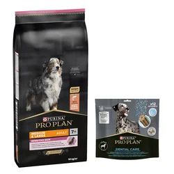 Purina Pro Plan Dog Medium/Large Adult 7+ Sensitive Skin Losos - 14 kg