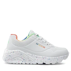 Skechers Patike za devojčice Uno lite rainbow speck gg, Bele