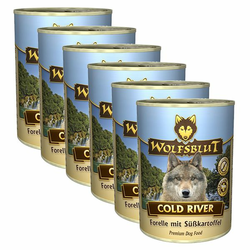 Konzerva WOLFSBLUT Cold River, 6x395 g