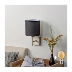 BRILAGI - LED Zidno svetilo NUBILA 1xE27/60W/230V mat hrom/crna