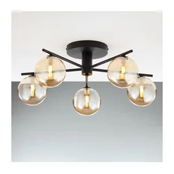 Jupiter 2047 - Plafonski luster PRATO 5xG9/10W/230V crna/bež