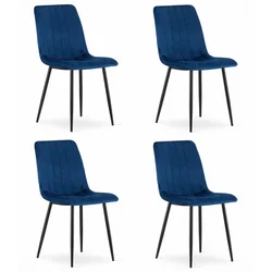 BE LAVA stol - temno moder žamet x 4
