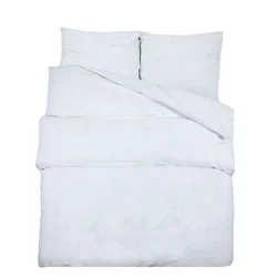 Set posteljine za poplun bijeli 155 x 220 cm pamučni