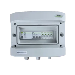 DCAC switchgear // IP65, SPD DC Noark 1000V type 2, 2 x PV string, 2 x MPPT // SPD AC Noark type 2, 16A 1-F