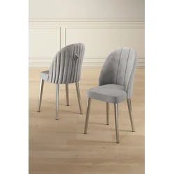 Hanah Home Set stolica Mara, 44x90x42 cm, 2 komada, Srebrno-sive boje