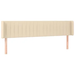 Vidaxl Vzglavje z ušesi krem 183x16x78/88 cm blago