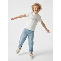 Sinsay - Straight leg farmerke sa podesivim pojasom - plava