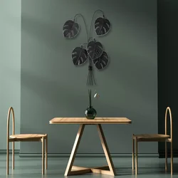 Wallity Zidna dekoracija Monstera, 60x100x12 cm, Crna