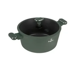 BERLINGER HAUS Šerpa sa poklopcem Matte Green Collection BH-8202, 28cm, Zelena