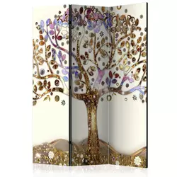 artgeist Paravan Golden Tree, 3-Delni, Akustičen