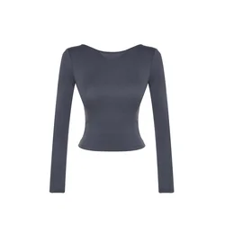 Trendyol Majica temno siva