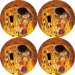 Bertoni Home Unisexs 4 Round Table Pads Set Pocałunek