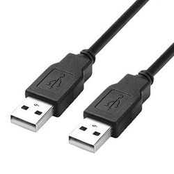 Kabel USB (2.0), USB A moški - USB A moški, 1,8 m, črn, hitri