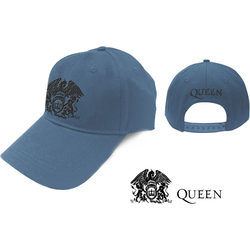 Queen Unisex Baseball Cap Black Classic Crest Denim Blue