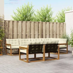 Set vanjskih sofa 7 kom. Prirodna i krem