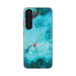 Silikonska maska za Samsung S911B Galaxy S23 Marbel Sky Print akvamarin