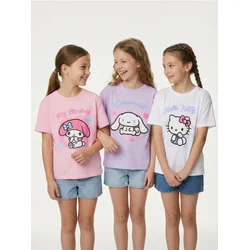 Sinsay - Pamučne majice 3 pack Hello Kitty - belo