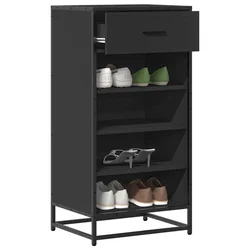 Stalak za cipele crni 48x38x97,5 cm izrađeno drvo