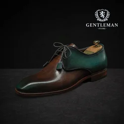Gentleman Store RS Muške cipele 005, Braon-zelene