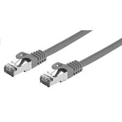 C-TECH Patchcord Cat7, S/FTP, siv, 0,25 m