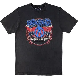 Aerosmith Majica Rainbow Spade Stone Wash Unisex Charcoal Grey L