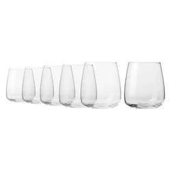 Set of 6 drinking glasses, made from glass, 470 ml, Modern - Krosno