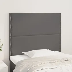 Uzglavlje sivo 100x5x118/128 cm umjetna koža
