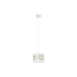 Luster na sajli HELEN 1xE27/15W/230V O 20 cm bela/zlatna
