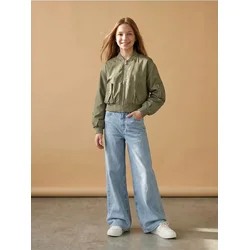 Sinsay - Wide leg farmerke sa dekorativnim nitnama i efektom pranja - ostalo