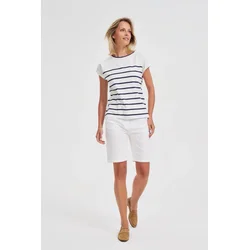 Marisse Cotton Shorts With A Belt, White